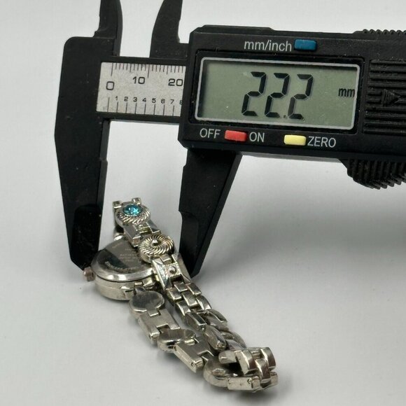 3 for $30 Rhinestone Band Watch Women Silver Blue Mother of Pearl Dial Works - Picture 14 of 16